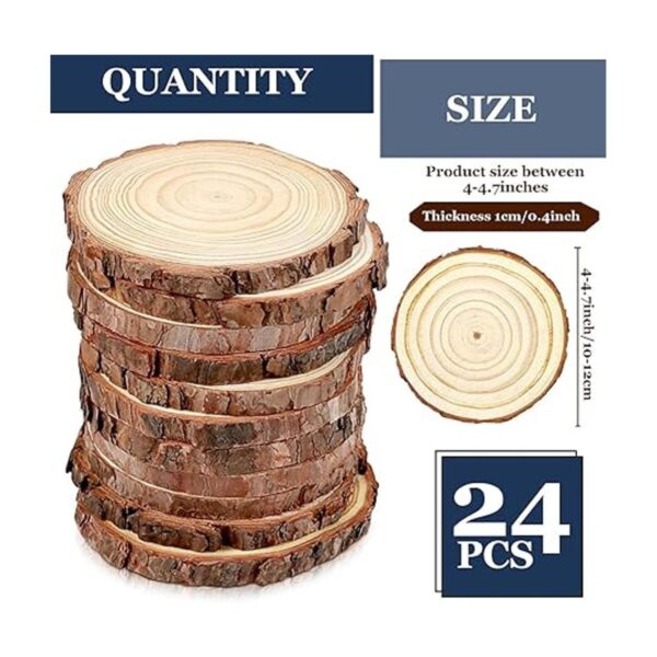 FSWCCK 24 piezas de rebanadas de madera a granel 44.7