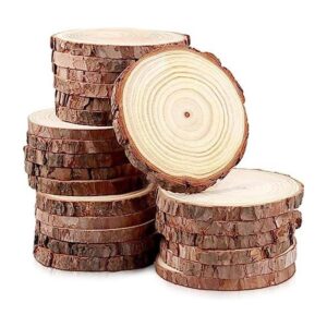 FSWCCK 24 piezas de rebanadas de madera a granel 44.7