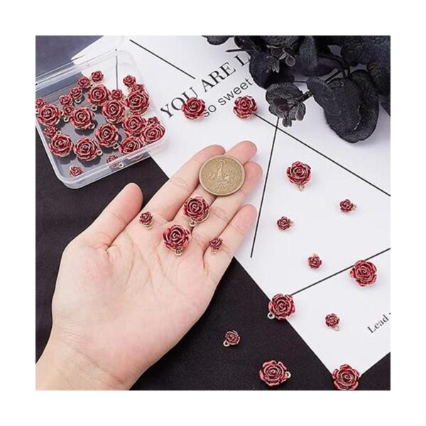 SUNNYCLUE 1 caja de 40 dijes de rosas de 2 estilos a