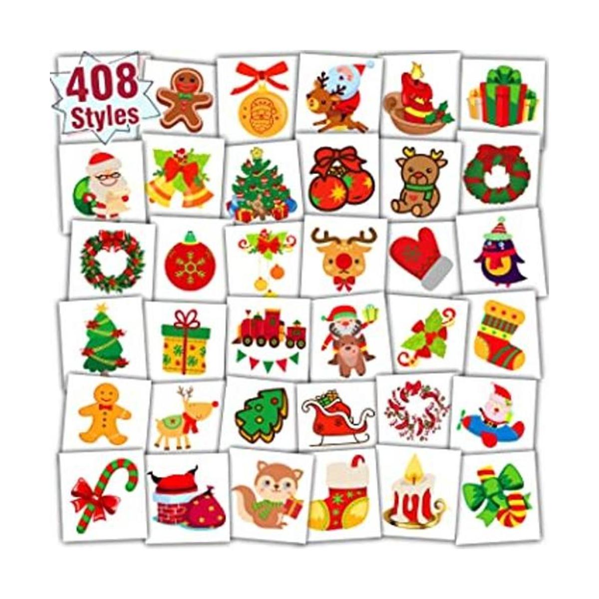 Partywind 408 tatuajes temporales de Navidad envueltos
