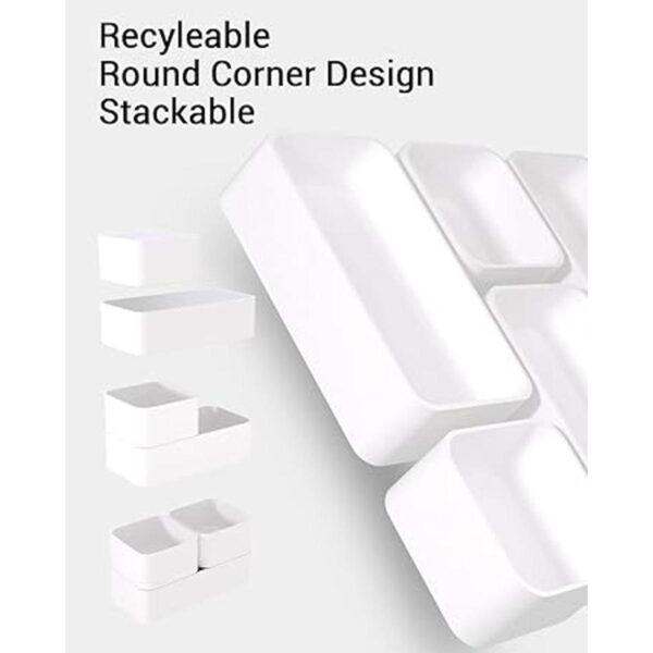 6 organizadores apilables de cajones de maquillaje