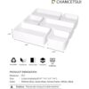 6 organizadores apilables de cajones de maquillaje