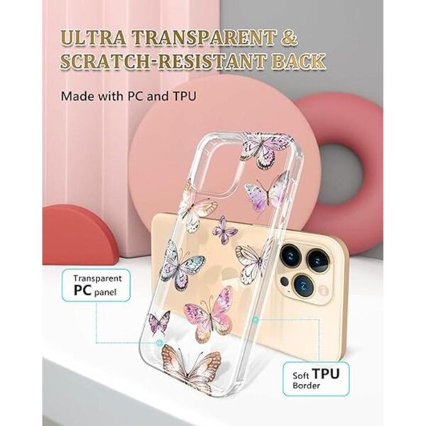 JIAXIUFEN Funda transparente compatible con iPhone 14 Pro_3
