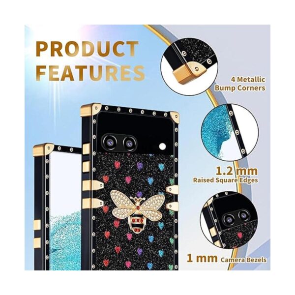 Loheckle Funda para Pixel 6A para mujer fundas cuadradas_5