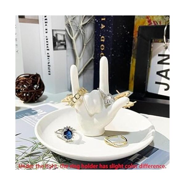 Piudee Soporte para anillos de mano soporte para joyas de