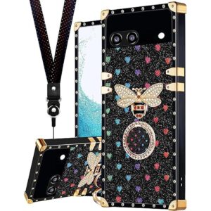 Loheckle Funda para Pixel 6A para mujer fundas cuadradas_1