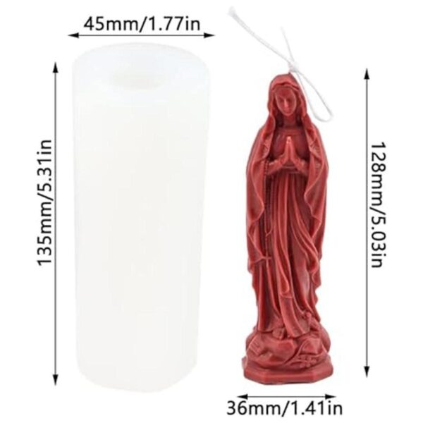 Cestony Moldes de silicona para velas 3D Virgin Mary para_2
