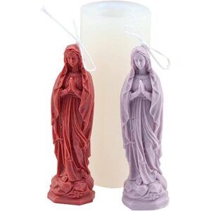Cestony Moldes de silicona para velas 3D Virgin Mary para_1