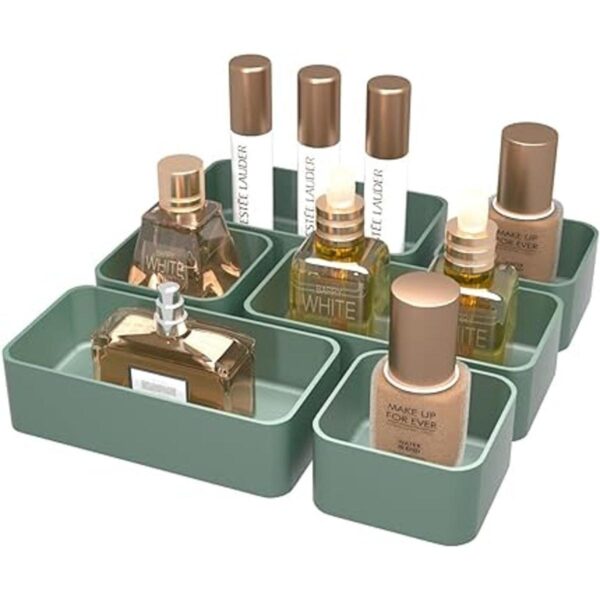 Organizador de maquillaje apilable de 6 piezas