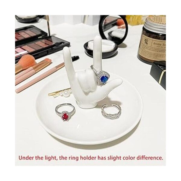 Piudee Soporte para anillos de mano soporte para joyas de