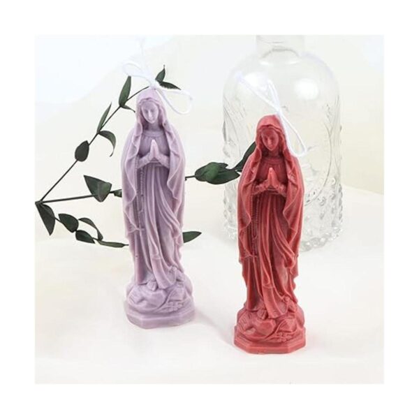 Cestony Moldes de silicona para velas 3D Virgin Mary para_4