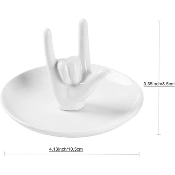 Piudee Soporte para anillos de mano soporte para joyas de