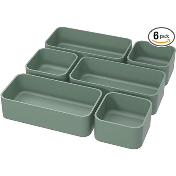 Organizador de maquillaje apilable de 6 piezas