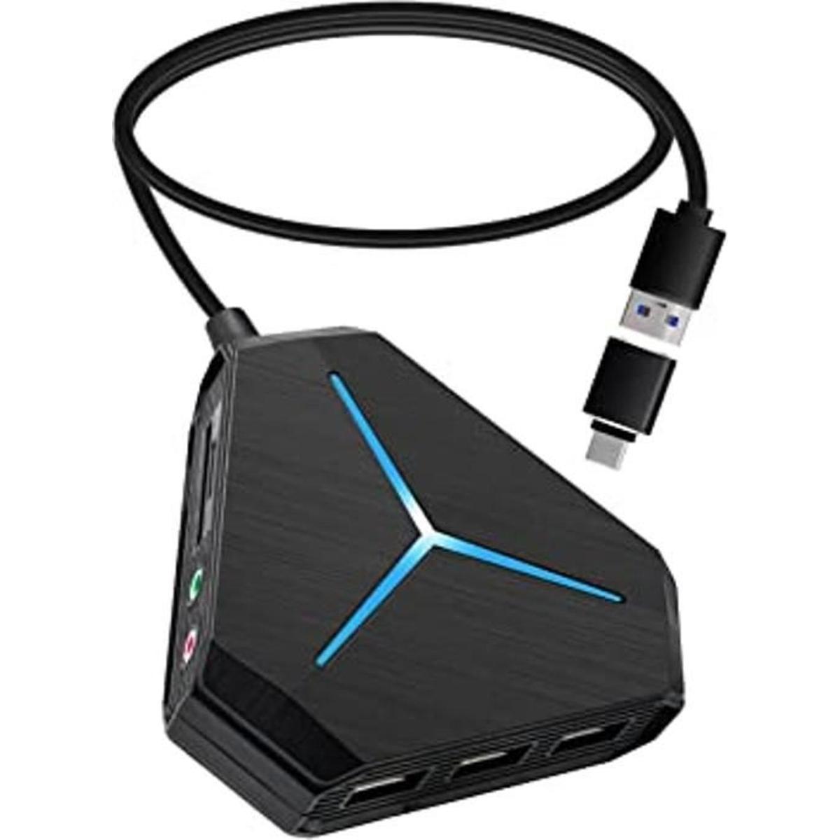 Hub USB 3.0 de 6 puertos concentrador USB C con cable de