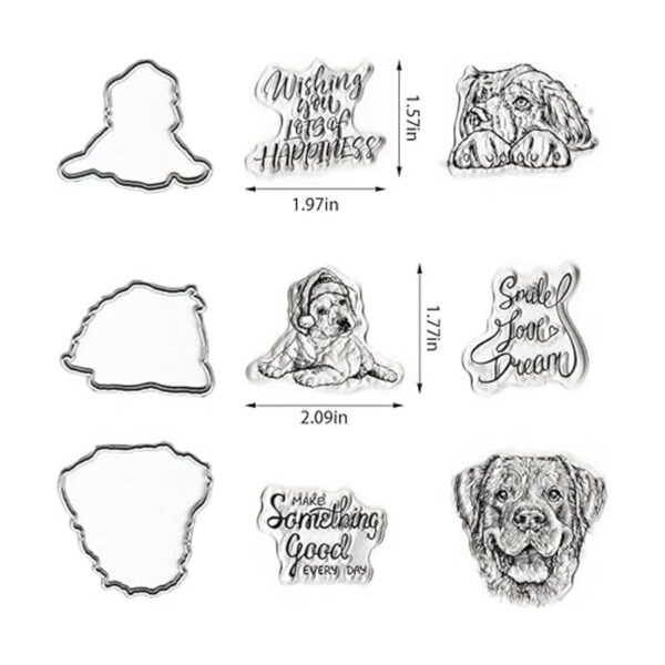 Sellos y troqueles transparentes para perros y cachorros_2