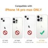 BEIMEITU Funda para iPhone 14 Pro Max diseño de mariposa_2