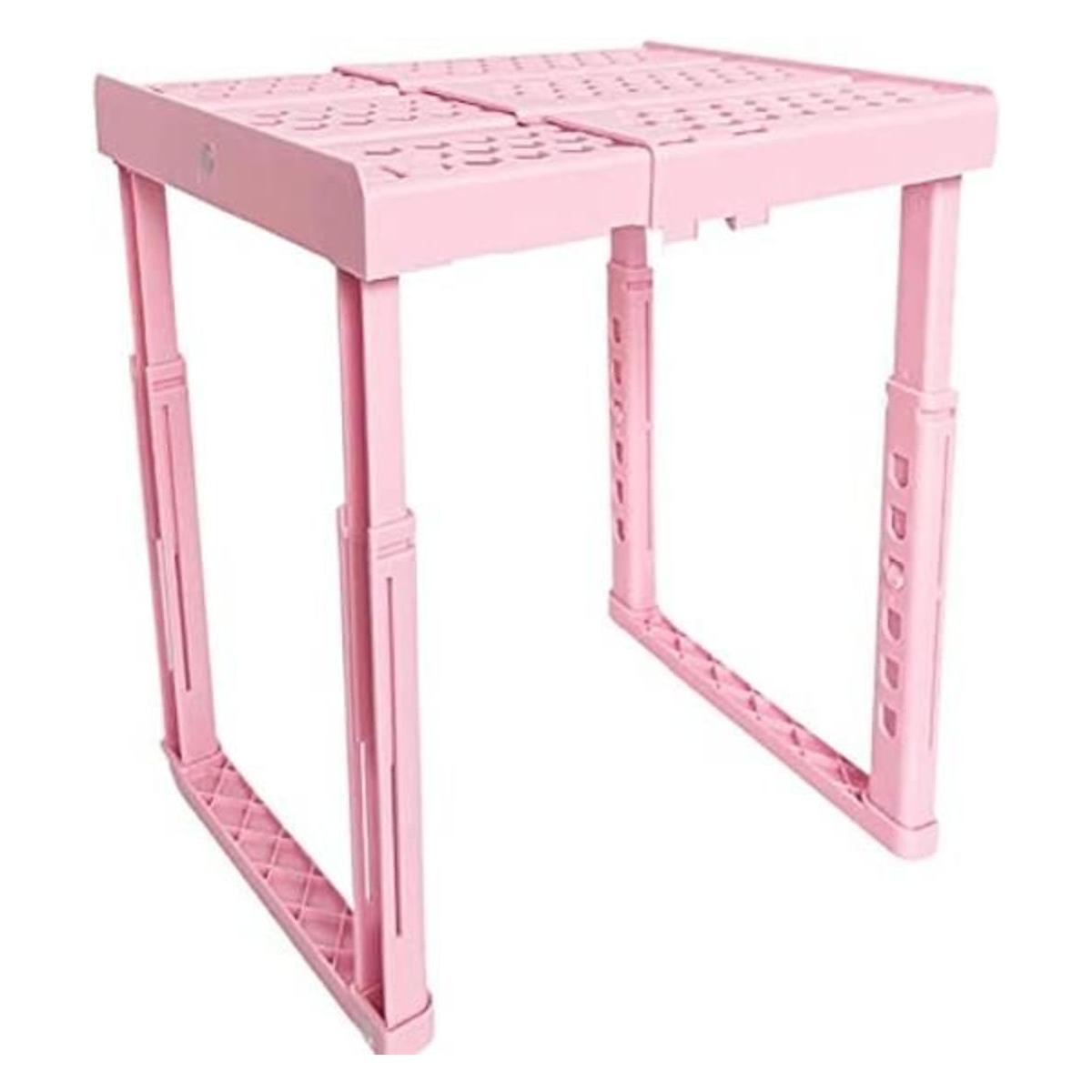 Estante ajustable para casillero de altura y ancho rosa