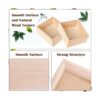 8 Pack Unfinished Wooden Box 6 x 6 Inch Square Rustic