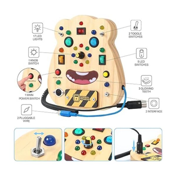 Montessori Tablero ocupado para más de 1 año interruptor_3