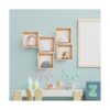 8 Pack Unfinished Wooden Box 6 x 6 Inch Square Rustic