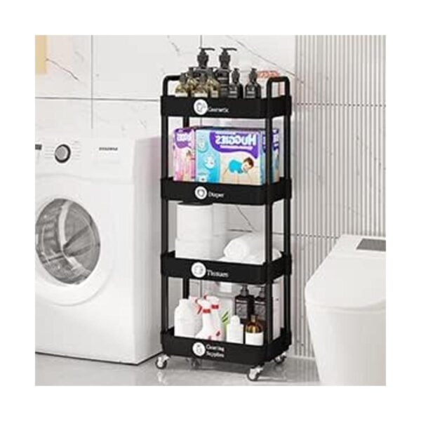 Laiensia Carrito de almacenamiento de 4 niveles