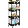Laiensia Carrito de almacenamiento de 4 niveles