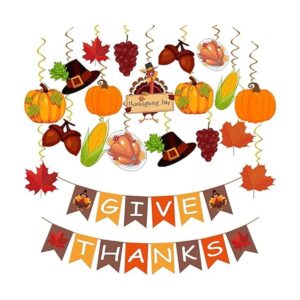 42Pcs Thanksgiving Decorations PreAssembled GIVE THANKS