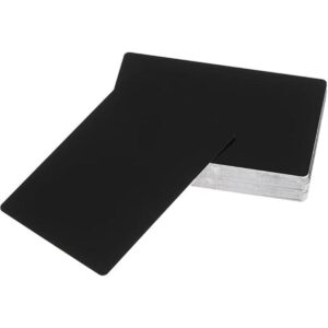 Paquete de 100 tarjetas de visita de metal hojas de