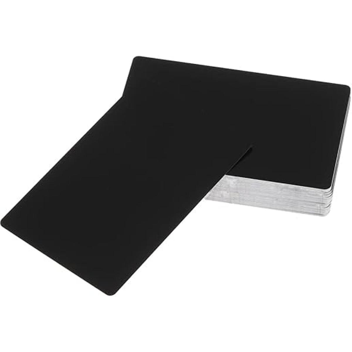 Paquete de 100 tarjetas de visita de metal hojas de
