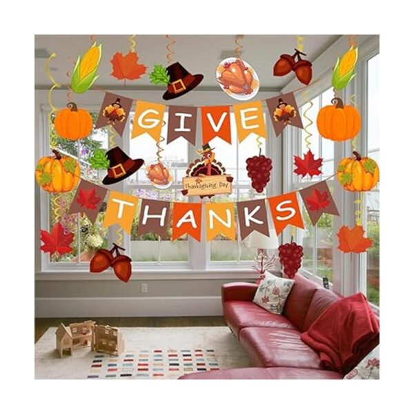 42Pcs Thanksgiving Decorations PreAssembled GIVE THANKS