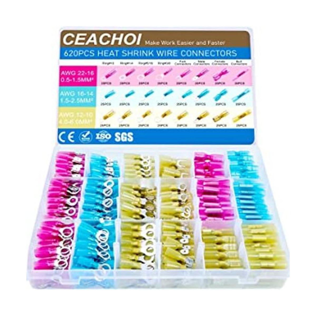 CEACHOI Kit de conectores de cable termorretráctiles de