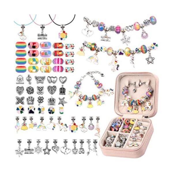 UFU Kit de fabricación de pulseras con dijes para niñas_1