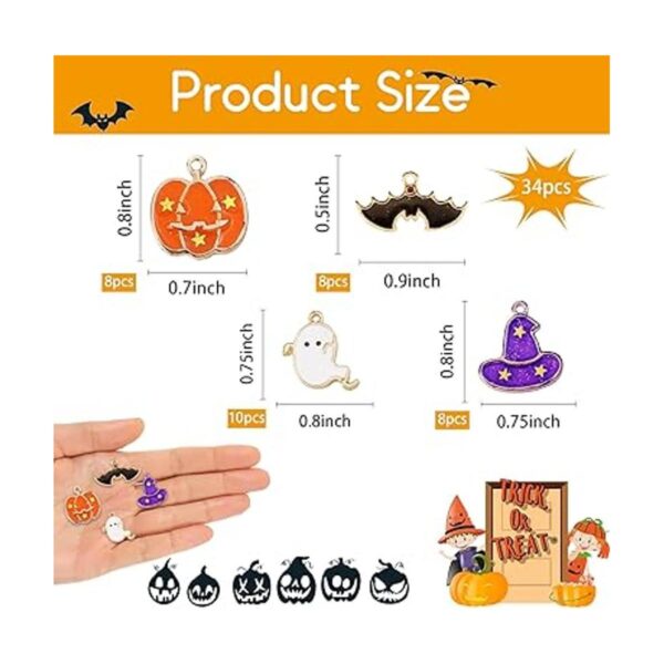 Morofme 34 dijes de Halloween varios dijes de esmalte_6