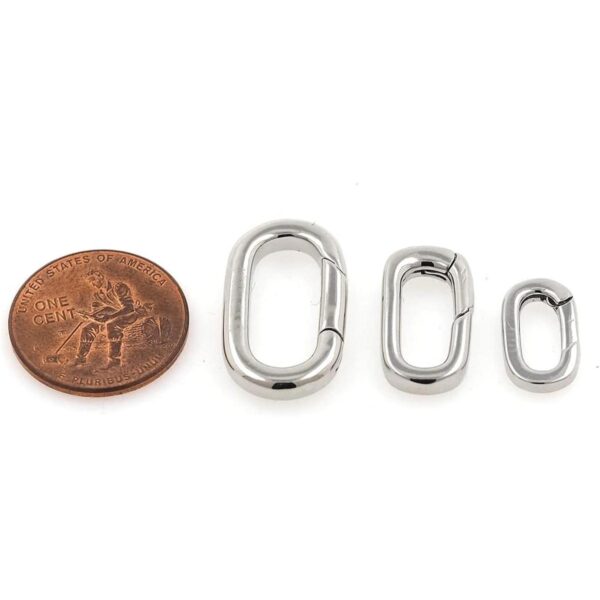 18K Gold Filled Oval Clasp Spring Claps Connector_2