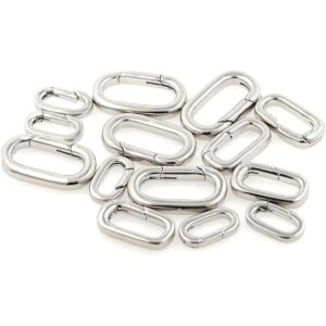 18K Gold Filled Oval Clasp Spring Claps Connector_1