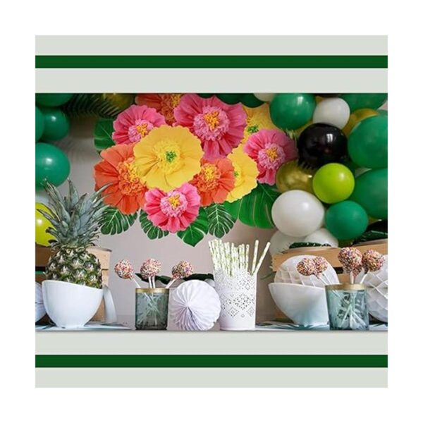 Canlierr Flores de papel de seda grandes hojas de palma