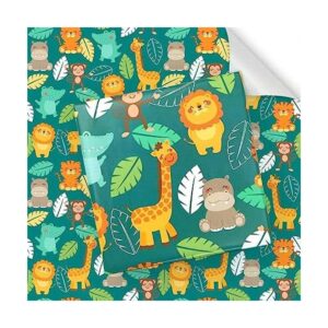 Papel de regalo de cumpleaños para niños y niñas animales