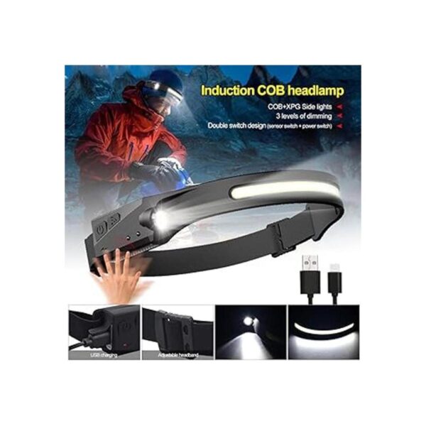LED de haz ancho recargable faro con sensor de