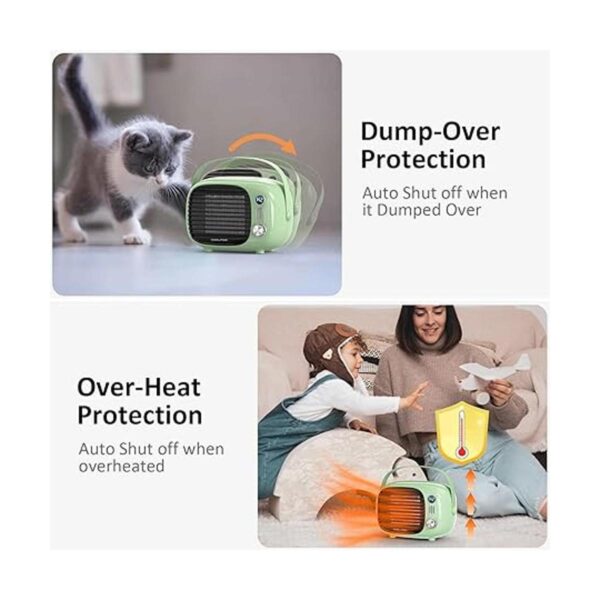 Coolfor Space HeaterFast Heating Desk Heater with