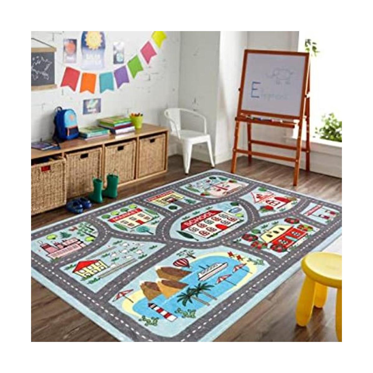 LIVEBOX Tapete de juego de lana sintética para niños