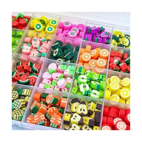 JEBBO 480 cuentas de arcilla de frutas para hacer joyas