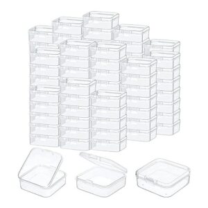 100 piezas pequeñas de plástico transparente con tapa con