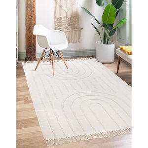 Lanffia Alfombra bohemia de 5 x 7 pies_1