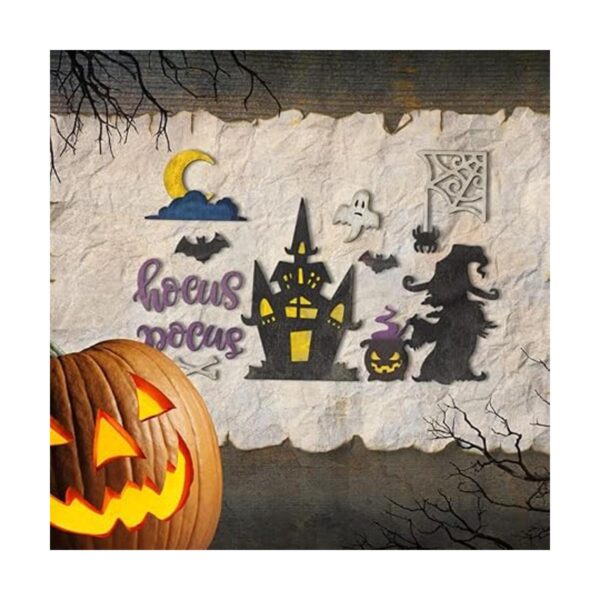 Hying Troqueles de palabras de bruja de Halloween para_4