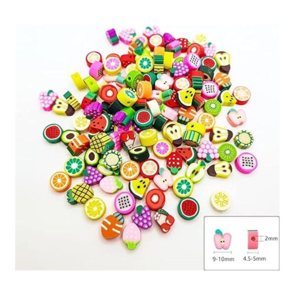 JEBBO 480 cuentas de arcilla de frutas para hacer joyas
