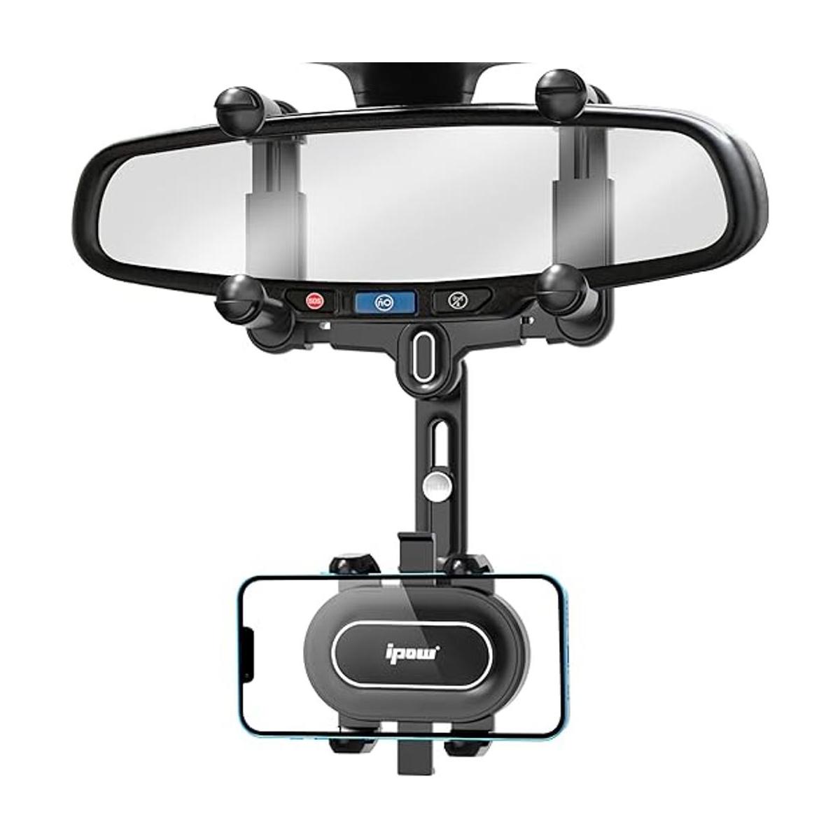 IPOW Soporte grande para teléfono de espejo retrovisor