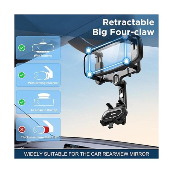 IPOW Soporte grande para teléfono de espejo retrovisor_3