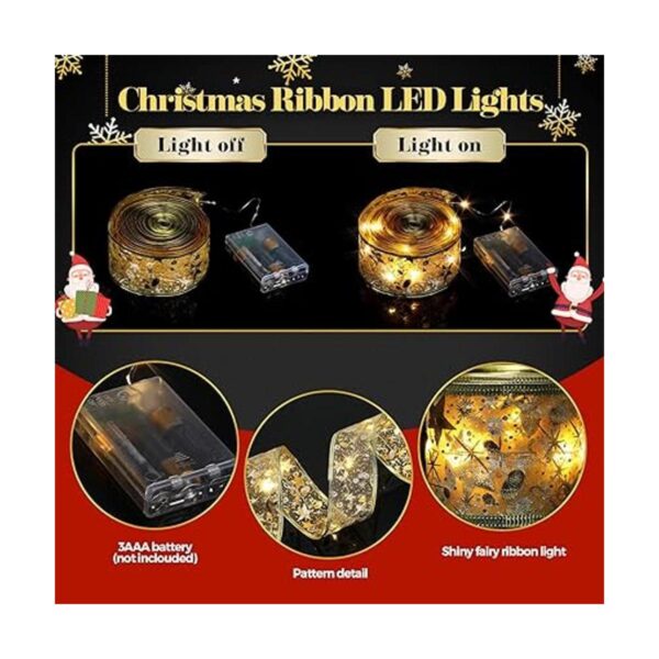 4 luces de cinta de Navidad de 78.7 pies 240 luces LED