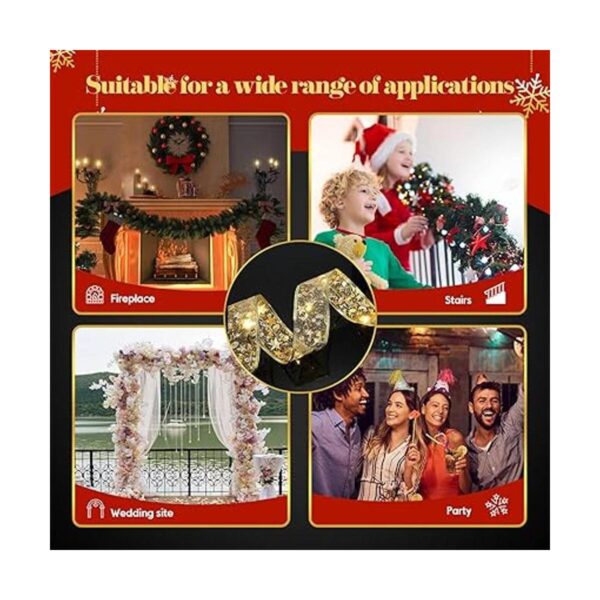 4 luces de cinta de Navidad de 78.7 pies 240 luces LED