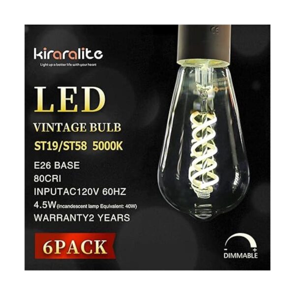 Bombilla LED Edison ST19 ST58 vintage paquete de 6_2